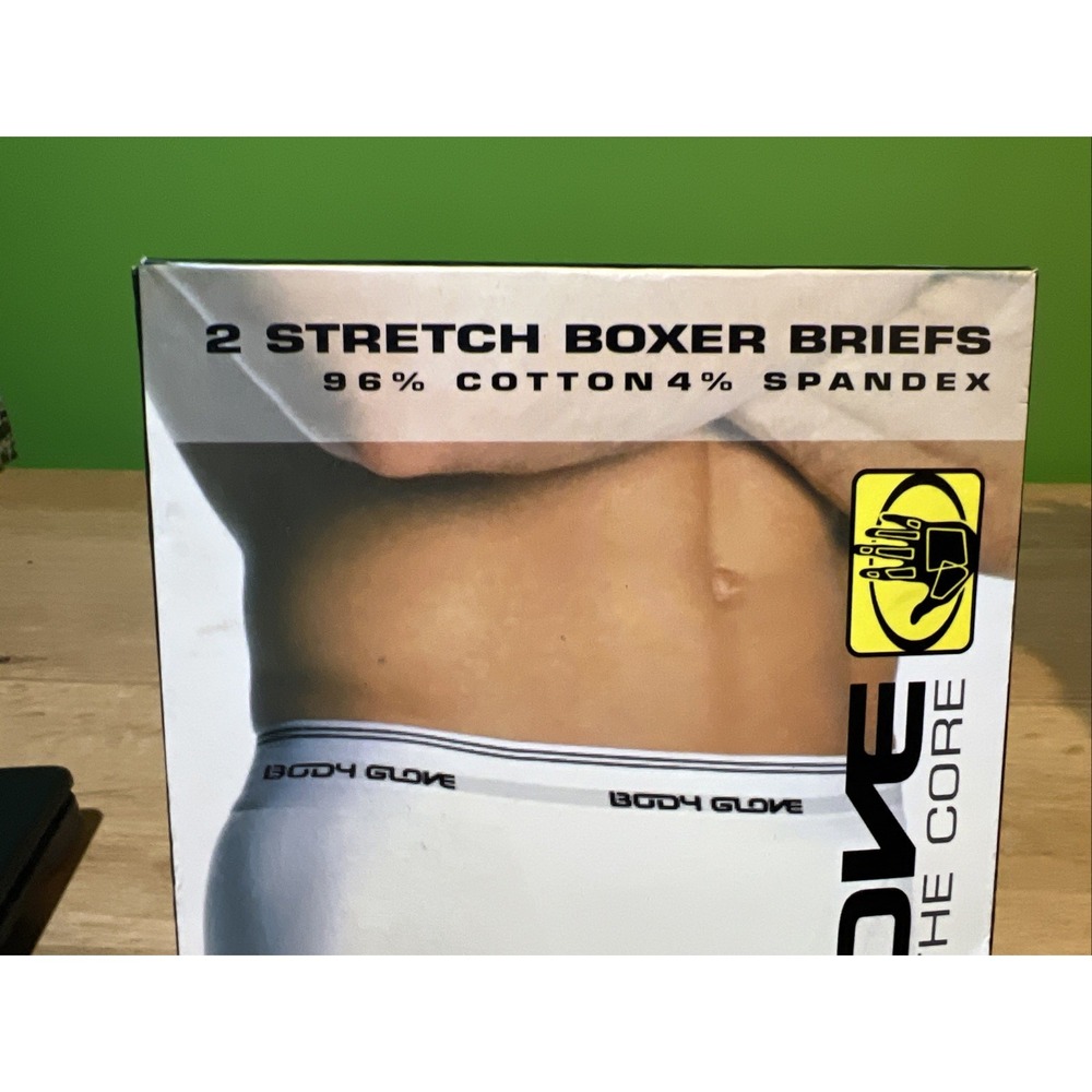 Body Glove 2 Stretch Boxer Briefs Size L Black 96%‎ Cotton - Picture 2 of 8